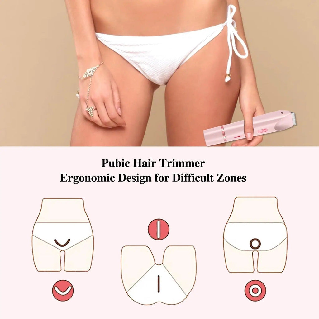 Rasoio Bikini 2-in-1 per Donna Impermeabile Ricaricabile