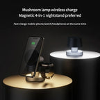 Lampada da Scrivania con Ricarica Wireless Magnetica 4-in-1 per iPhone, AirPods e Apple Watch