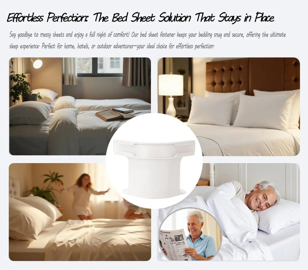 4-Piece Bed Sheet Holder Set For All Mattress Sizes With A Secure Hold That Keeps Sheets In Place