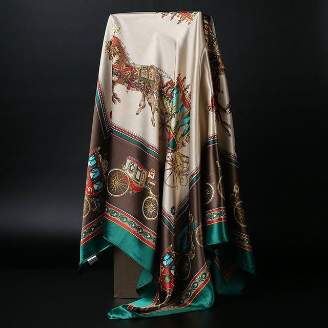 Large square scarf Simulation silk scarf All-match scarf Scarf