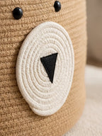 Bear Shaped Changing Basket In Cotton Rope For Nursery