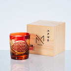 MiyuCraft | כוס וויסקי בעיצוב נוצת עגור בעבודת יד עם קופסת עץ | Petprovac