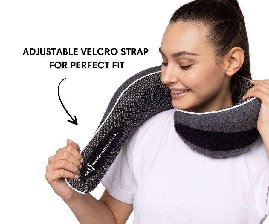 Memory Foam Travel Neck Pillow for Long Flights, Road Trips and Everyday Commutes