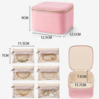 Jewelry box with 12 zipper compartments