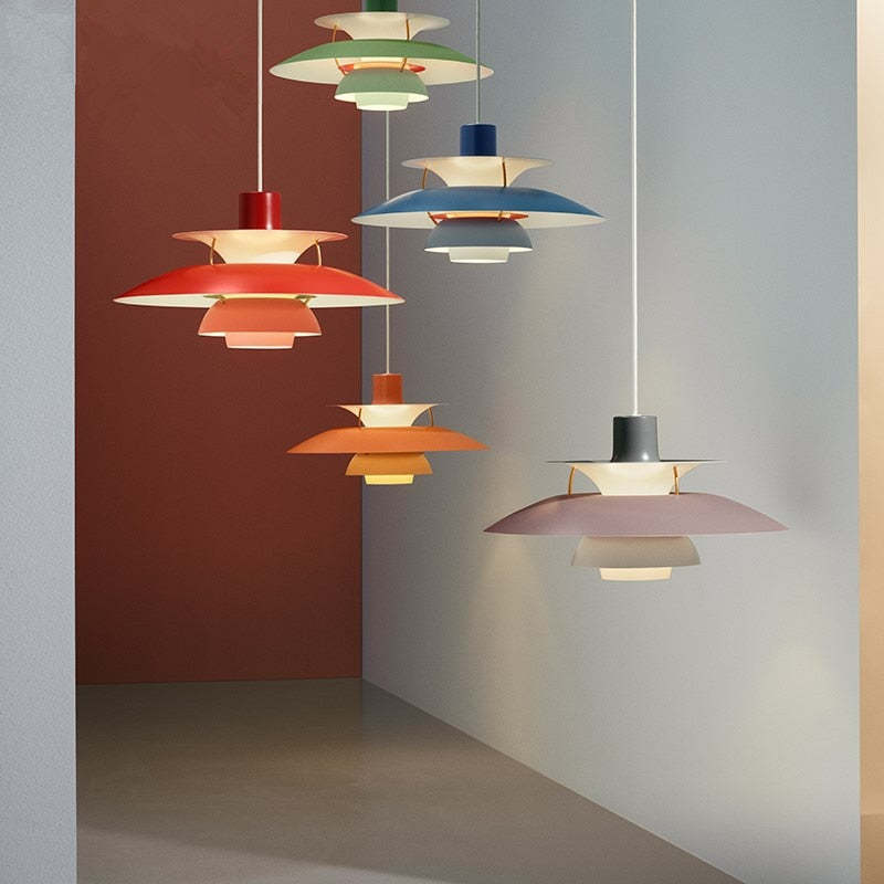 Veralume Modern Colorful Shade LED Pendant Light Fixture