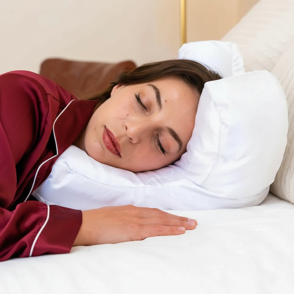 Beauty Sleep Pillow with Satin Case – Anti-Wrinkle Support for Skin and Hair