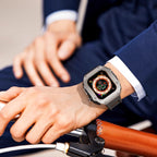 Serie Ravelle | Banda de fluororubber y caja de acero inoxidable para Apple Watch Ultra | Petprovac