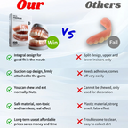 Dentaduras completas personalizadas LumaDent en marfil y blanco para mayor comodidad