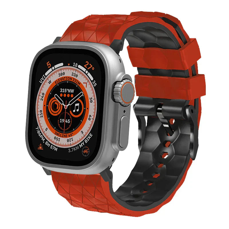 Enduro Two-Tone Football Pattern Sport Silicone Band For Apple Watch | Petprovac