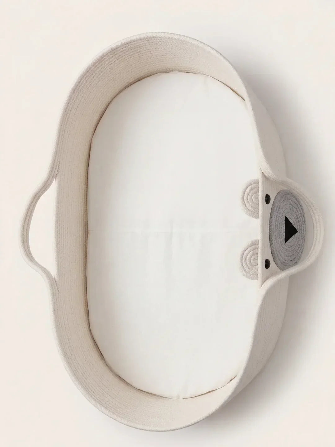 Bear Shaped Changing Basket In Cotton Rope For Nursery