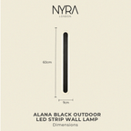 Lampu Jalur Dinding LED Luar Hitam Ravelle