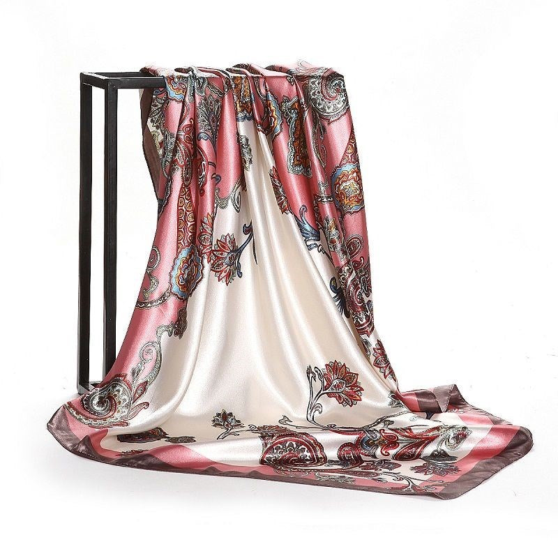 Large square scarf Simulation silk scarf All-match scarf Scarf
