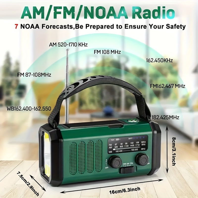 Radio awaryjne TheSandsberg NL z ładowarką USB i latarką dla turystów