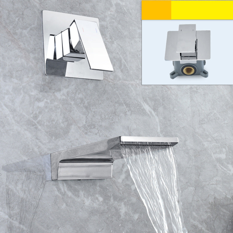 Cascade | Wall-Mounted Single-Handle Waterfall Bathroom Faucet | Petprovac