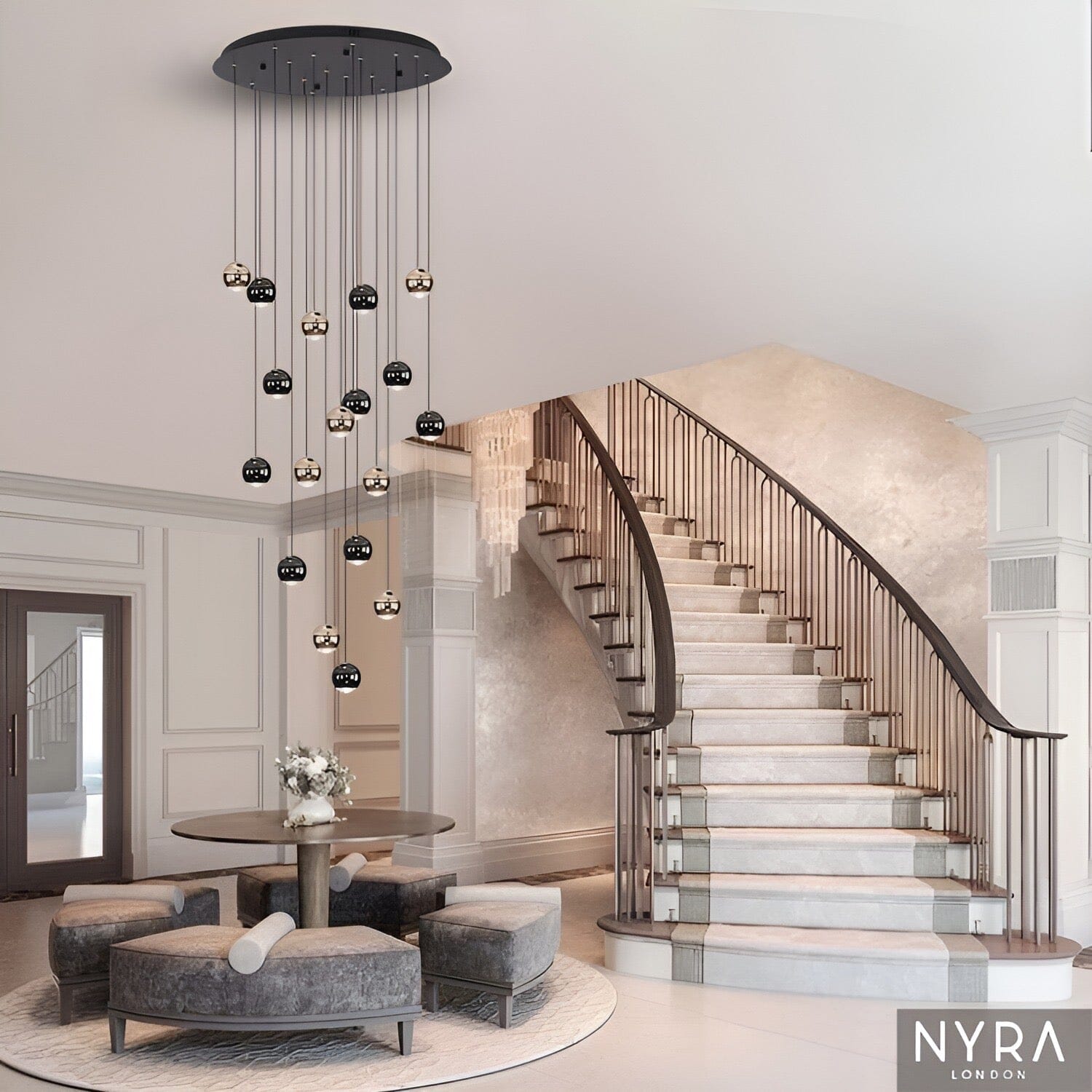 Avella Dråbeformet Glas Lysekrone