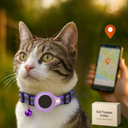 Collare GPS per Gatti Riflettente a Rilascio Rapido per Visibilità