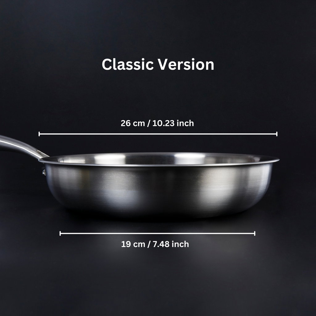 Kuali Menggoreng Nonstick Dalaman Titanium Tulen NovaTi Tiada Salutan Memasak Selamat