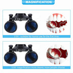 OrionView Tandlægeforstørrelsesglas med LED-lys og kikkertforstørrelse