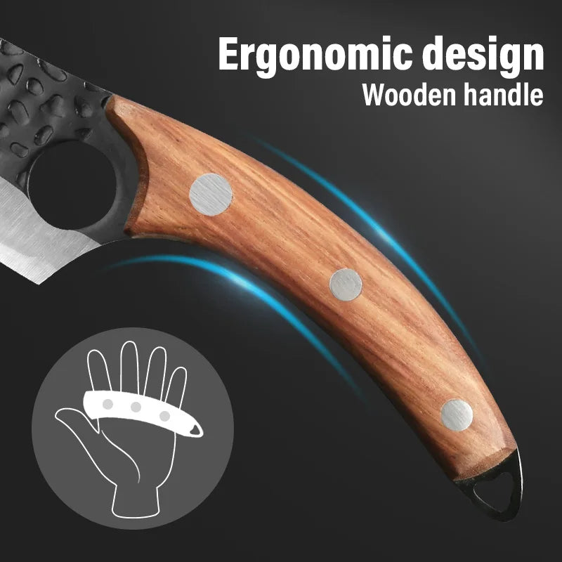 Huusk kniv håndlavet køkkenkniv med premium kontrol til hjemme-kokke