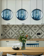 VeraLux Ravfarvet Glas Loftlampe Vedhæng Vintage Varme