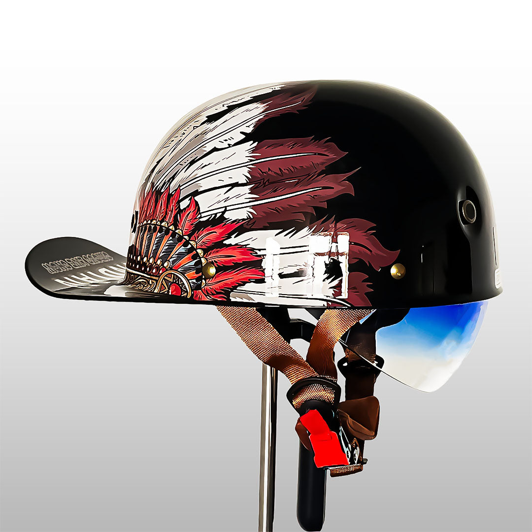 Moto baseballpetstijl helm met DOT- en ECE-certificering
