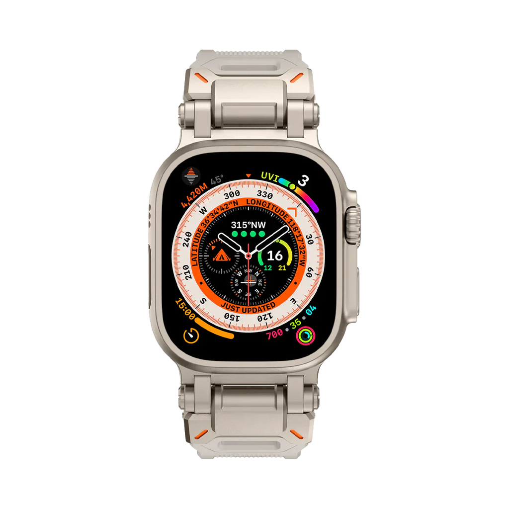 Meron Titanium-Head Silicone Band for Apple Watch | Petprovac