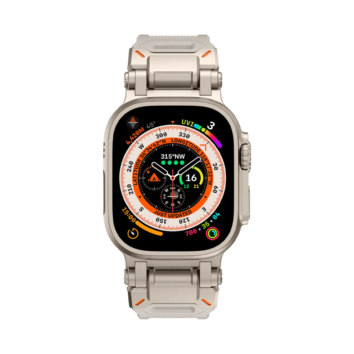 Meron Titanium-Head Silicone Band for Apple Watch | Petprovac