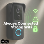 NovaGuard Pintu Loceng Video HD Tanpa Wayar 1080P Penglihatan Siang Malam Tiada Yuran Bulanan