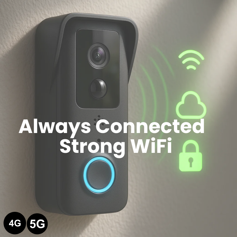 NovaGuard Pintu Loceng Video HD Tanpa Wayar 1080P Penglihatan Siang Malam Tiada Yuran Bulanan