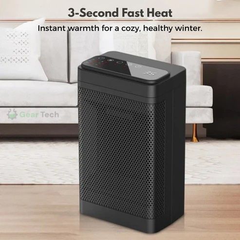 リモコン付き携帯用自己制御式ファンヒーター 温度調節可能