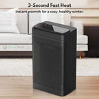 リモコン付き携帯用自己制御式ファンヒーター 温度調節可能