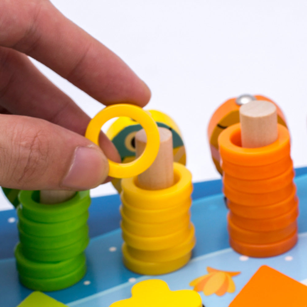 Tablero de habilidades Montessori LuminaNest de haya para el aprendizaje temprano