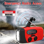 Radio à manivelle manuelle solaire LifeSaver et batterie de secours pour l'extérieur