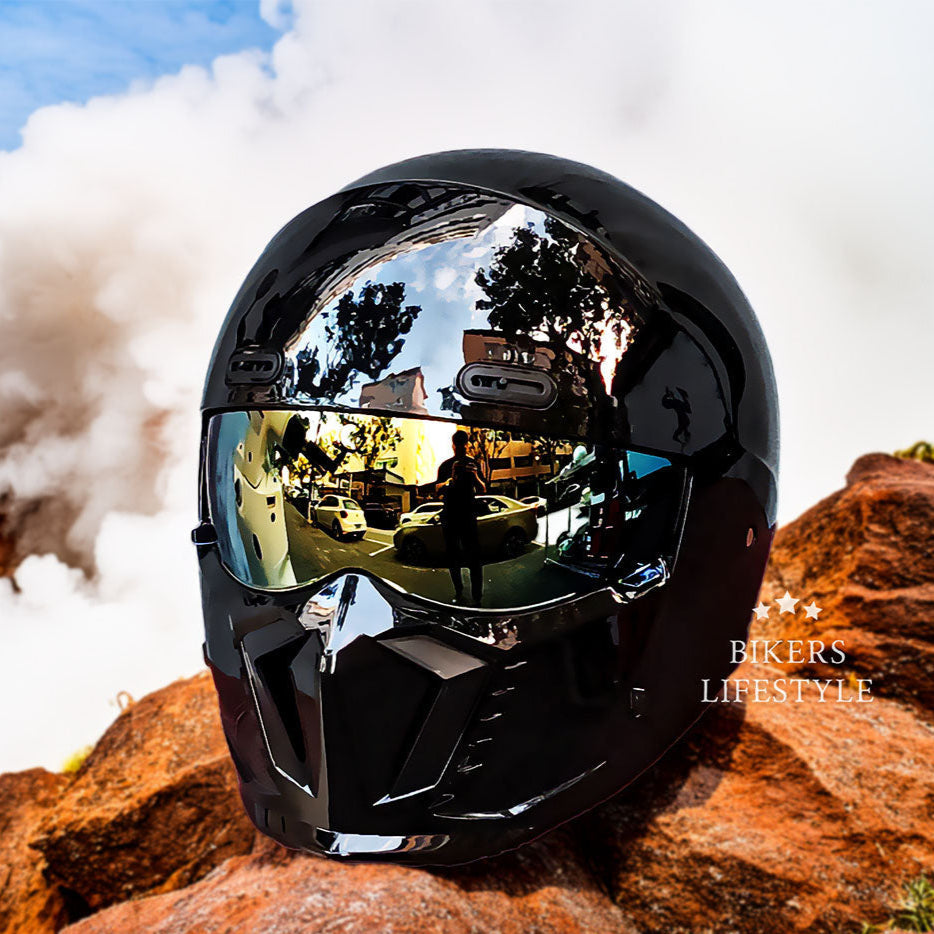 Retro pilotenhelm voor straatrijden met DOT- en ECE-goedkeuring en gevoerde voering