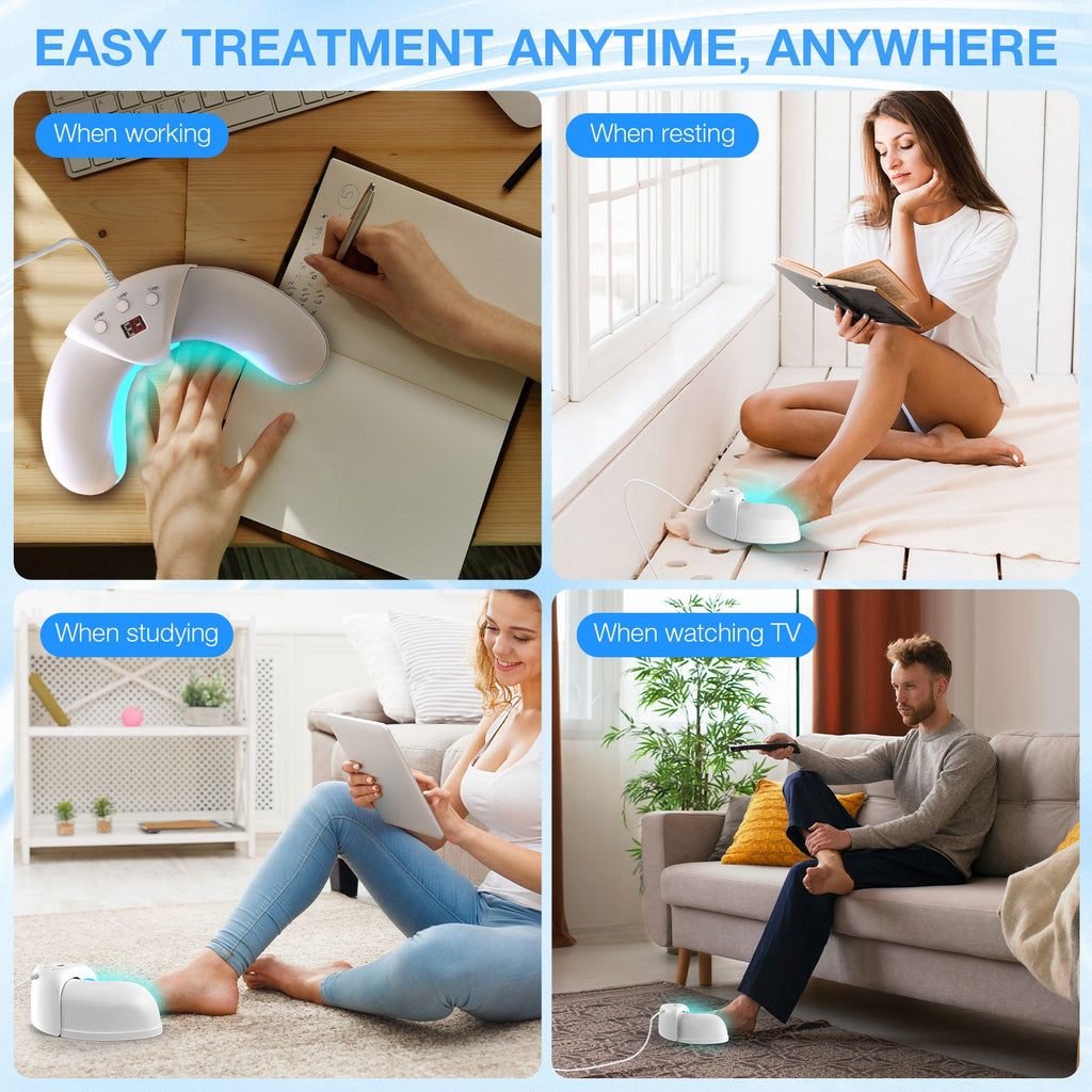 LED Nail Care Device With Blue And Infrared Light For Hands And Feet