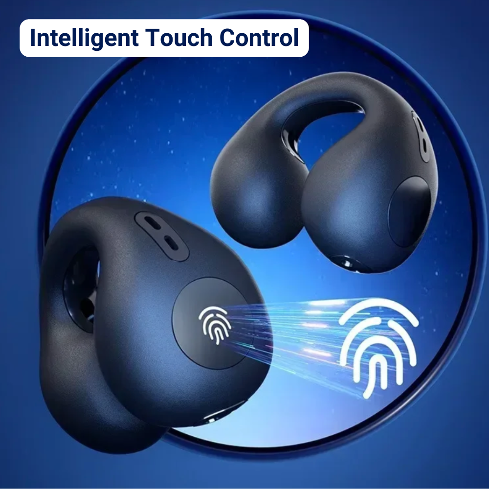 Fon Telinga Konduksi Tulang VeloWave Dengan Bluetooth 5.3 Tahan Peluh IPX5