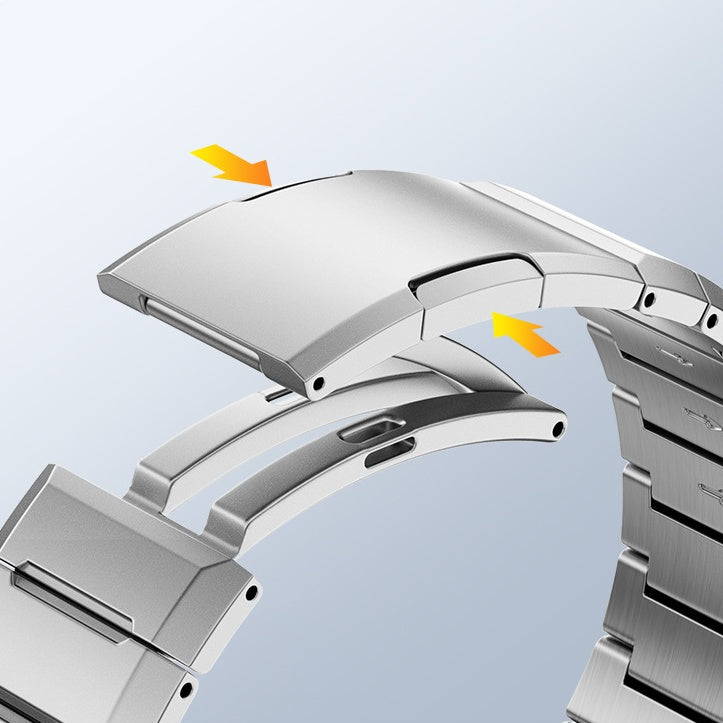 Lunara | Streamlined Geometric Steel Band for Samsung Watch Straps