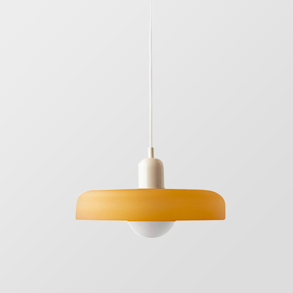 Lámpara colgante de vidrio Liora Bauhaus con ajuste de altura