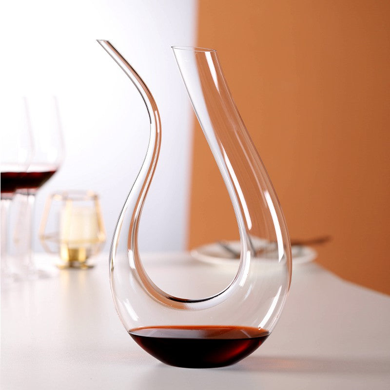 Carafe à vin en verre cristal Luminara pour aération et versement soyeux