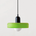 Lámpara colgante de vidrio Liora Bauhaus con ajuste de altura