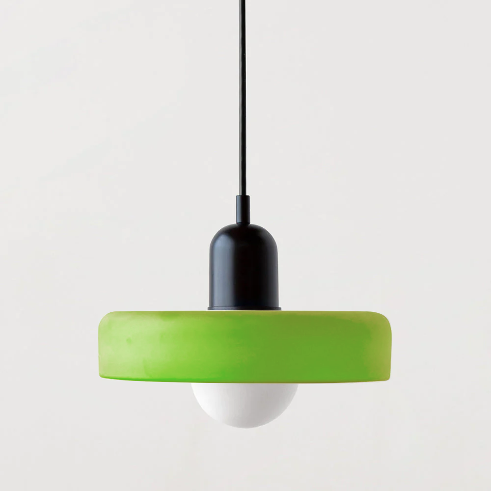Lámpara colgante de vidrio Liora Bauhaus con ajuste de altura