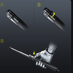 Automatic Self-Defense Walking Stick With Anti-Slip Grip