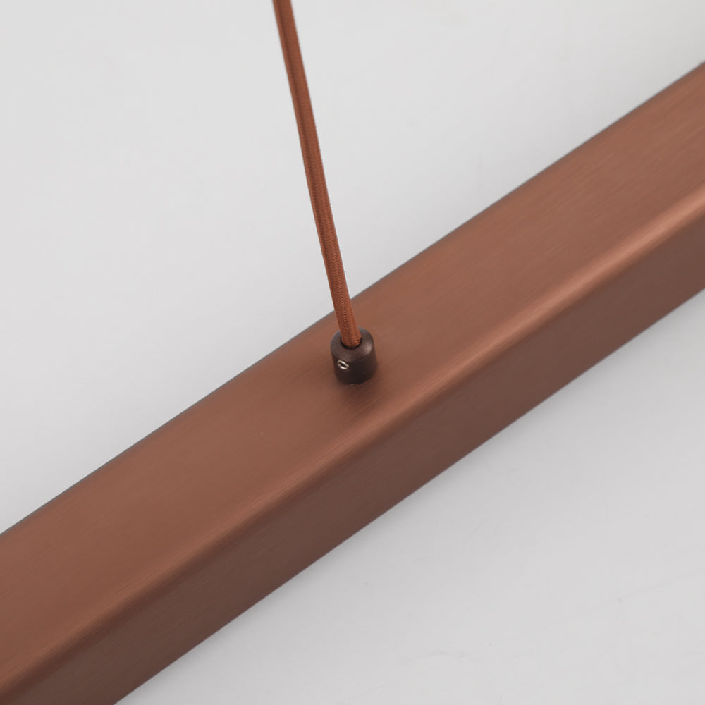 Nexis Lineaire Metalen LED Hanglamp in Zwart en Bruin