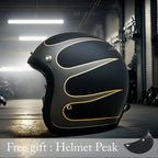 Vintage Helmet With Low-Profile Design For Riders, DOT And ECE Certified