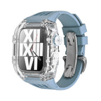 Serie Korvel Glacier V30 | Kit de actualización con caja transparente y banda de fluororubber para Apple Watch | Petprovac