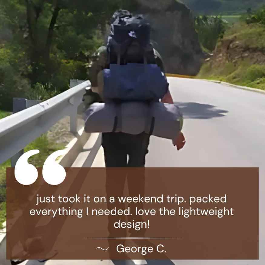 TrailZen 60L Vandtæt Vandrerugtaske, Let, Ergonomisk