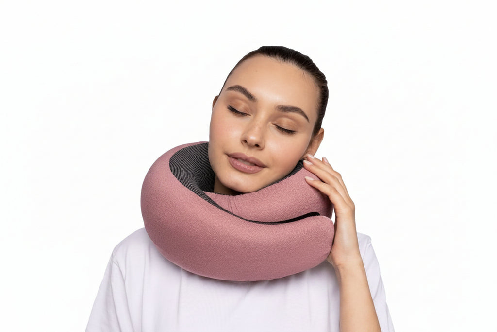 Memory Foam Travel Neck Pillow for Long Flights, Road Trips and Everyday Commutes