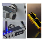 Navaro Ash-Plated サーモスタティックシャワーセット デジタルディスプレイ付きおよび加圧蛇口 | Petprovac