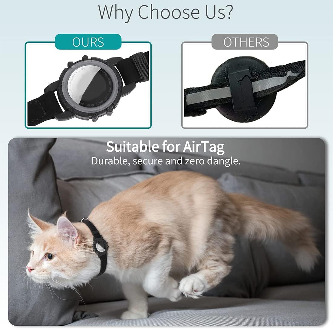Collare GPS per Gatti Riflettente a Rilascio Rapido per Visibilità