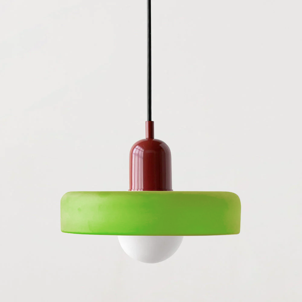 Lámpara colgante de vidrio Liora Bauhaus con ajuste de altura